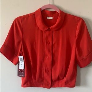 NWT button down crop top